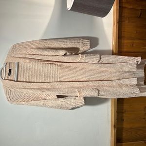 Long sweater cardigan pale pink. Never wore. Smoke free pet free home